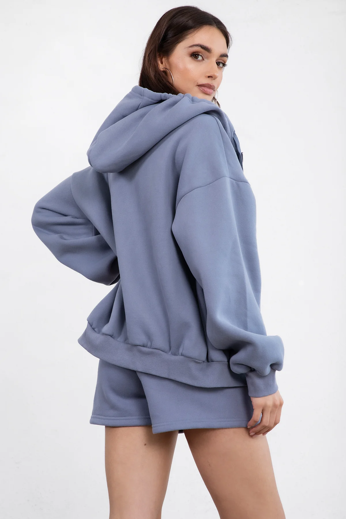 UNIVERSITY Plush Fleece Oversized Zip Up Hoodie - Image 37