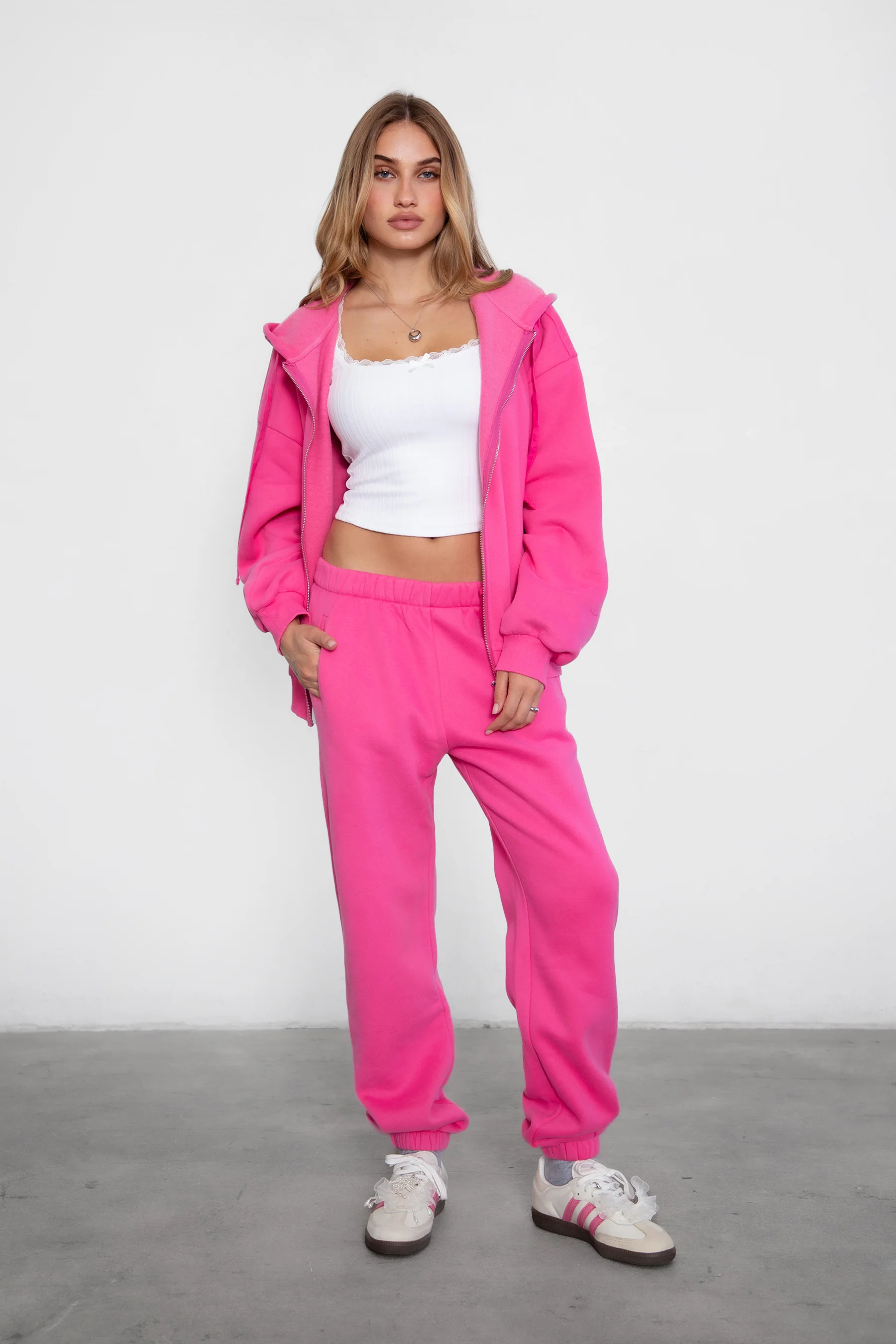 UNIVERSITY Plush Fleece Oversized Zip Up Hoodie - Image 41