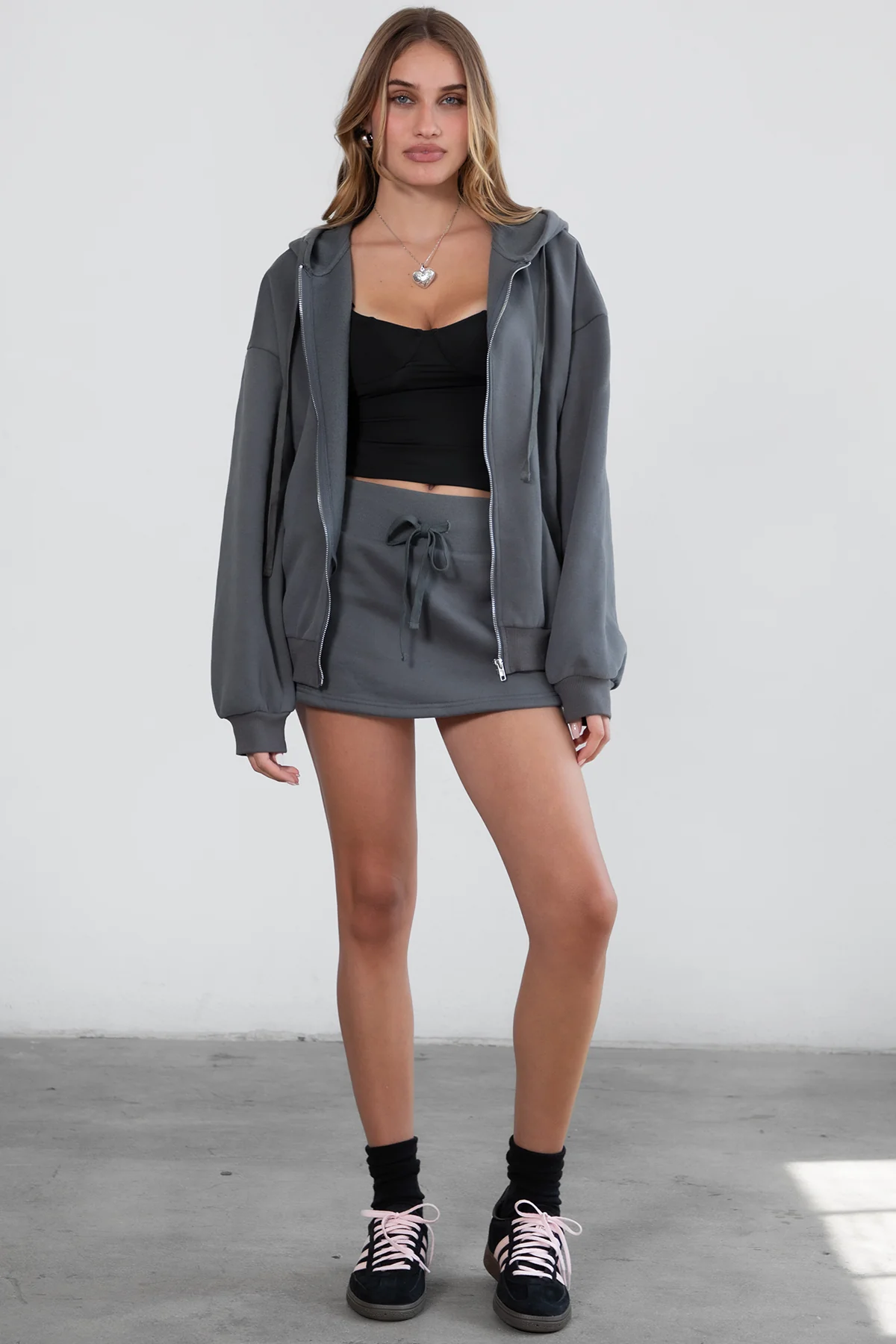 UNIVERSITY Plush Fleece Oversized Zip Up Hoodie - Image 45