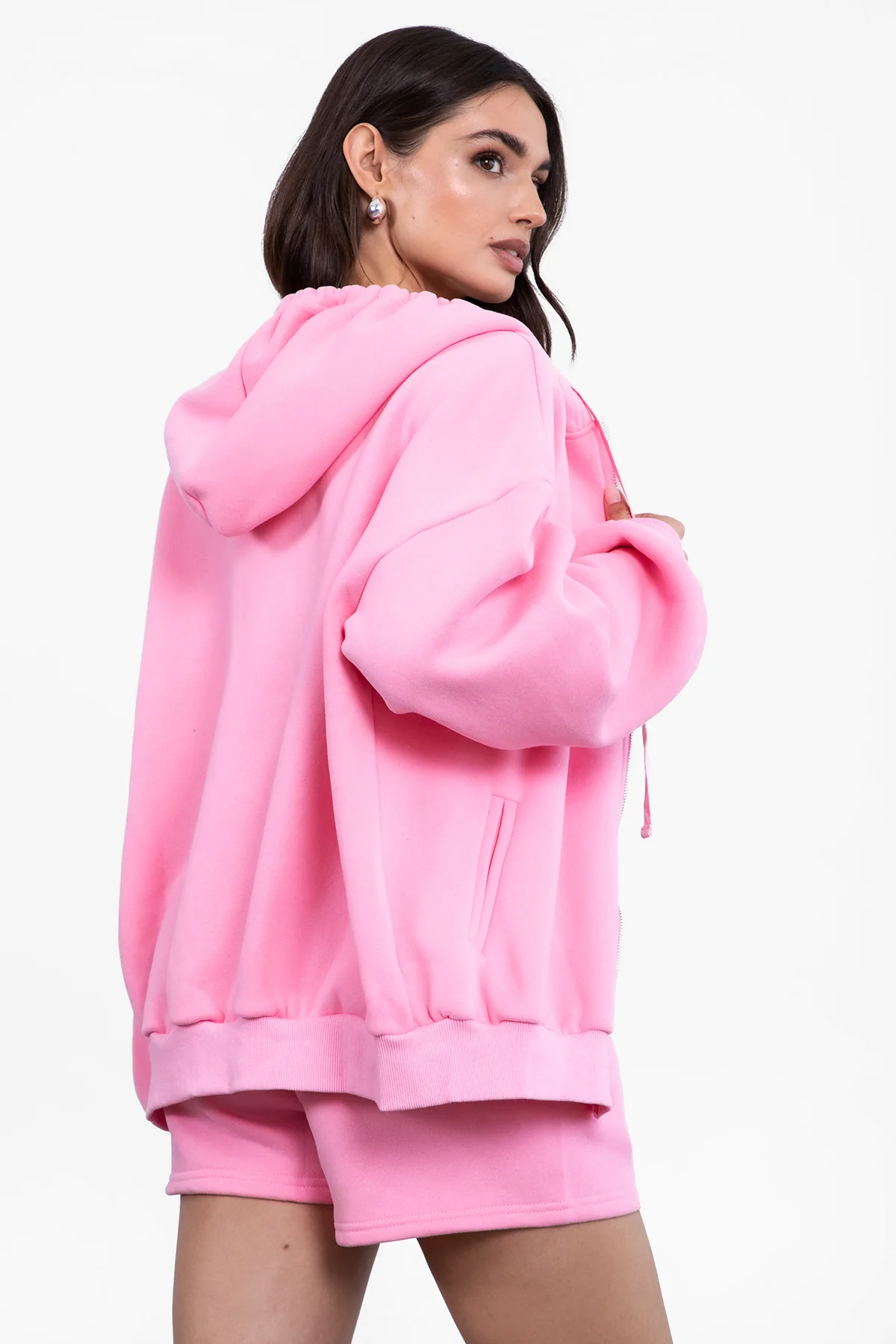 UNIVERSITY Plush Fleece Oversized Zip Up Hoodie - Image 51