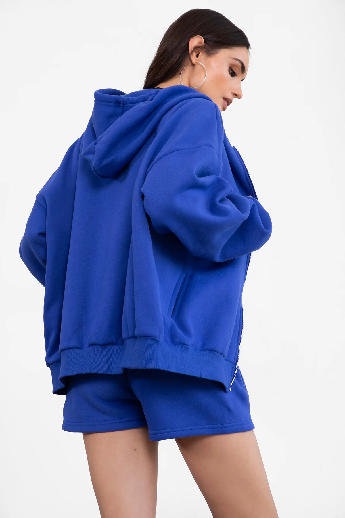UNIVERSITY Plush Fleece Oversized Zip Up Hoodie - Image 57