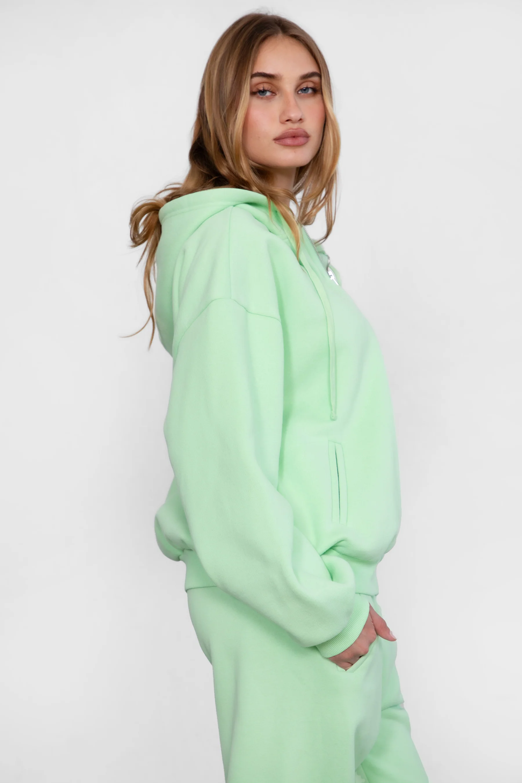 UNIVERSITY Plush Fleece Oversized Zip Up Hoodie - Image 65