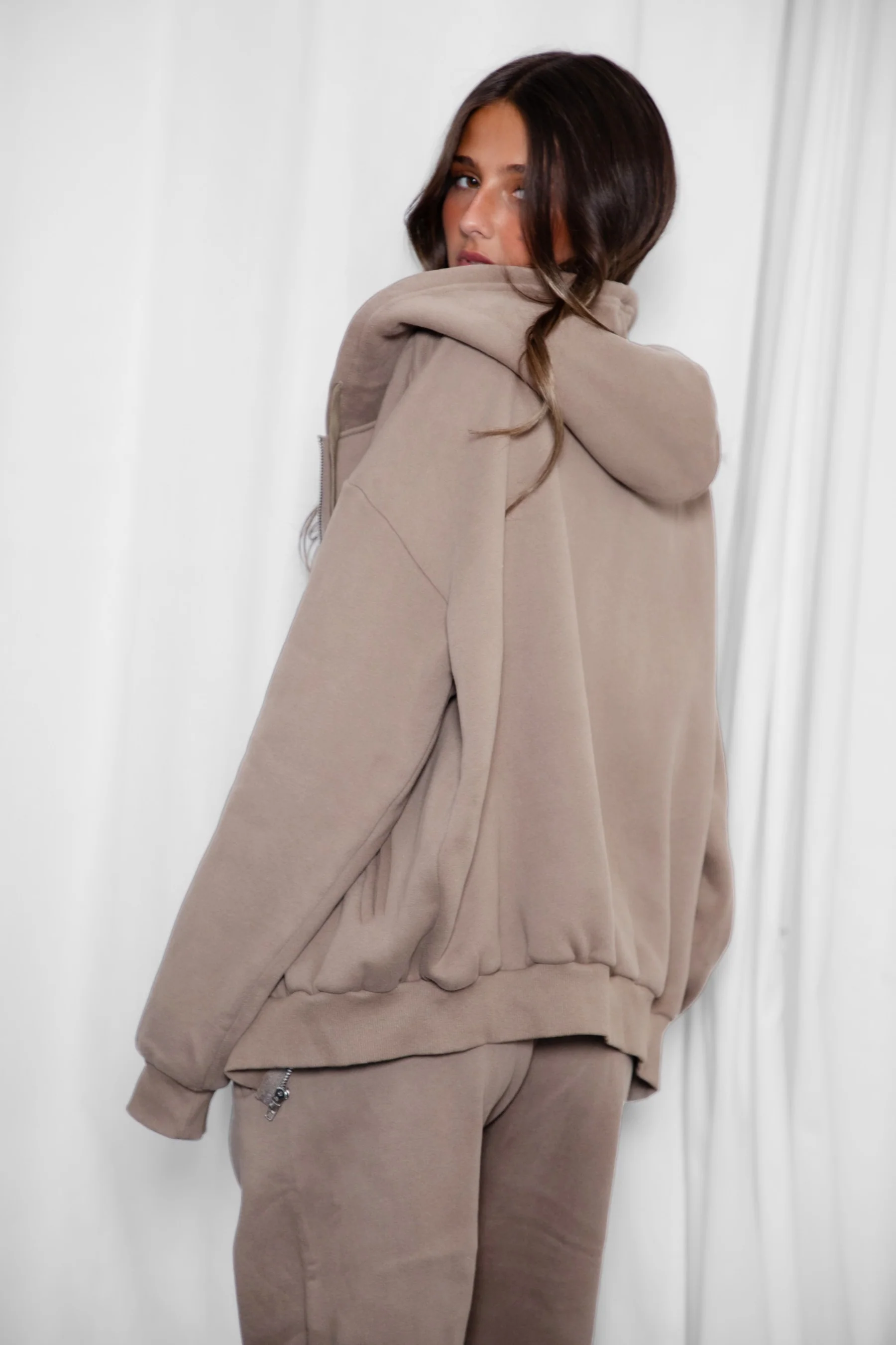 UNIVERSITY Plush Fleece Oversized Zip Up Hoodie - Image 67