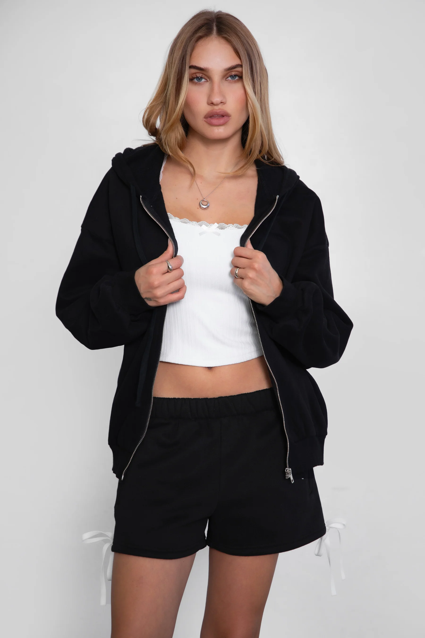 UNIVERSITY Plush Fleece Oversized Zip Up Hoodie - Image 72