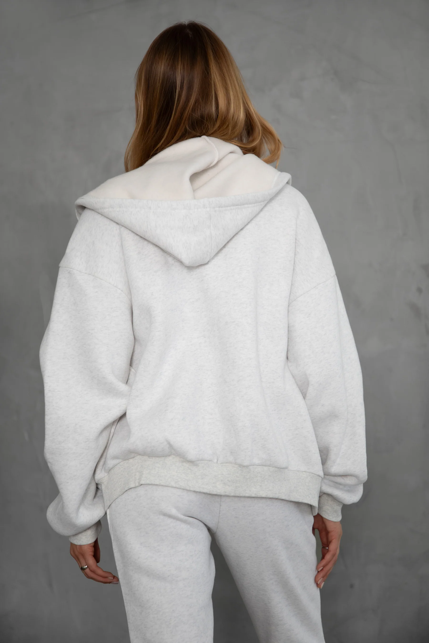 UNIVERSITY Plush Fleece Oversized Zip Up Hoodie - Image 78