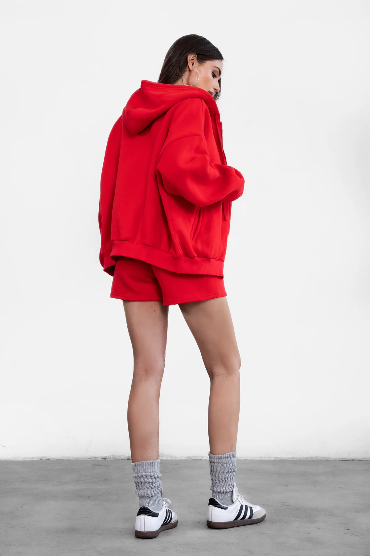 UNIVERSITY Plush Fleece Oversized Zip Up Hoodie - Image 81
