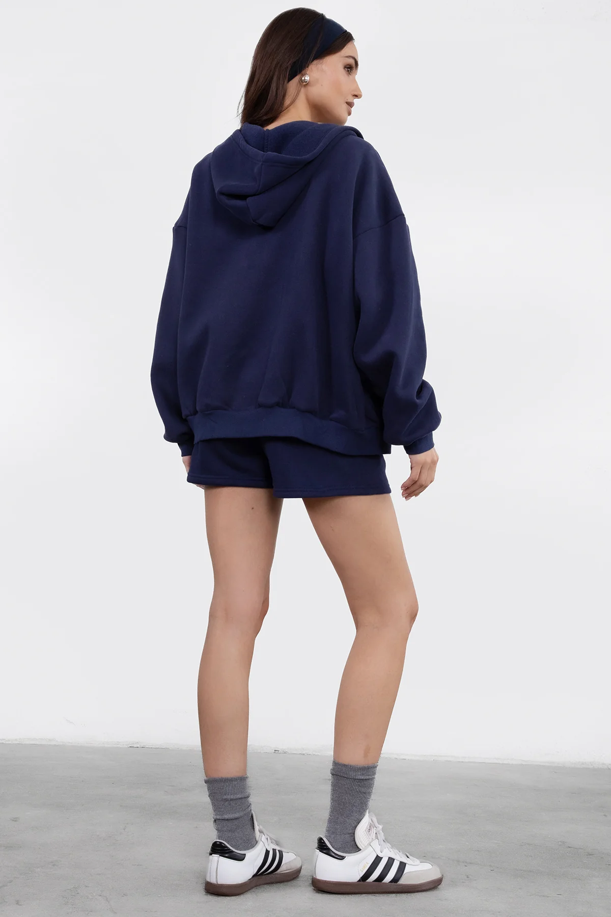 UNIVERSITY Plush Fleece Oversized Zip Up Hoodie - Image 86