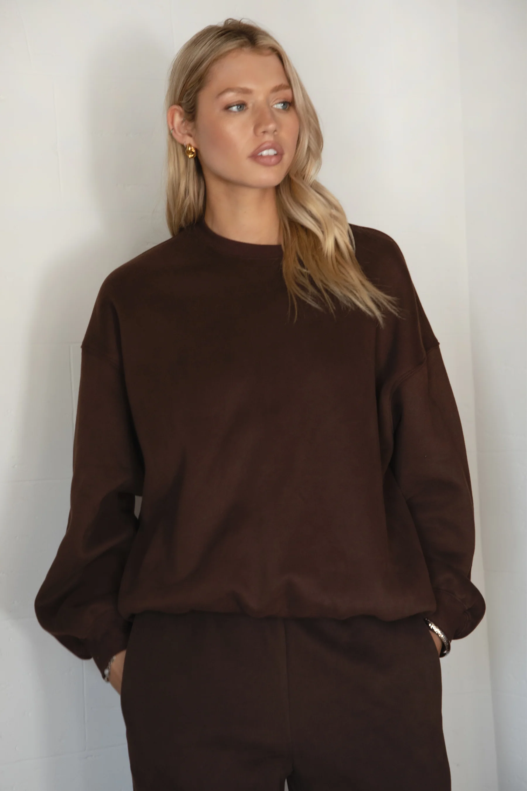 Varsity Plush Fleece Crew Neck Sweatshirt - Image 75