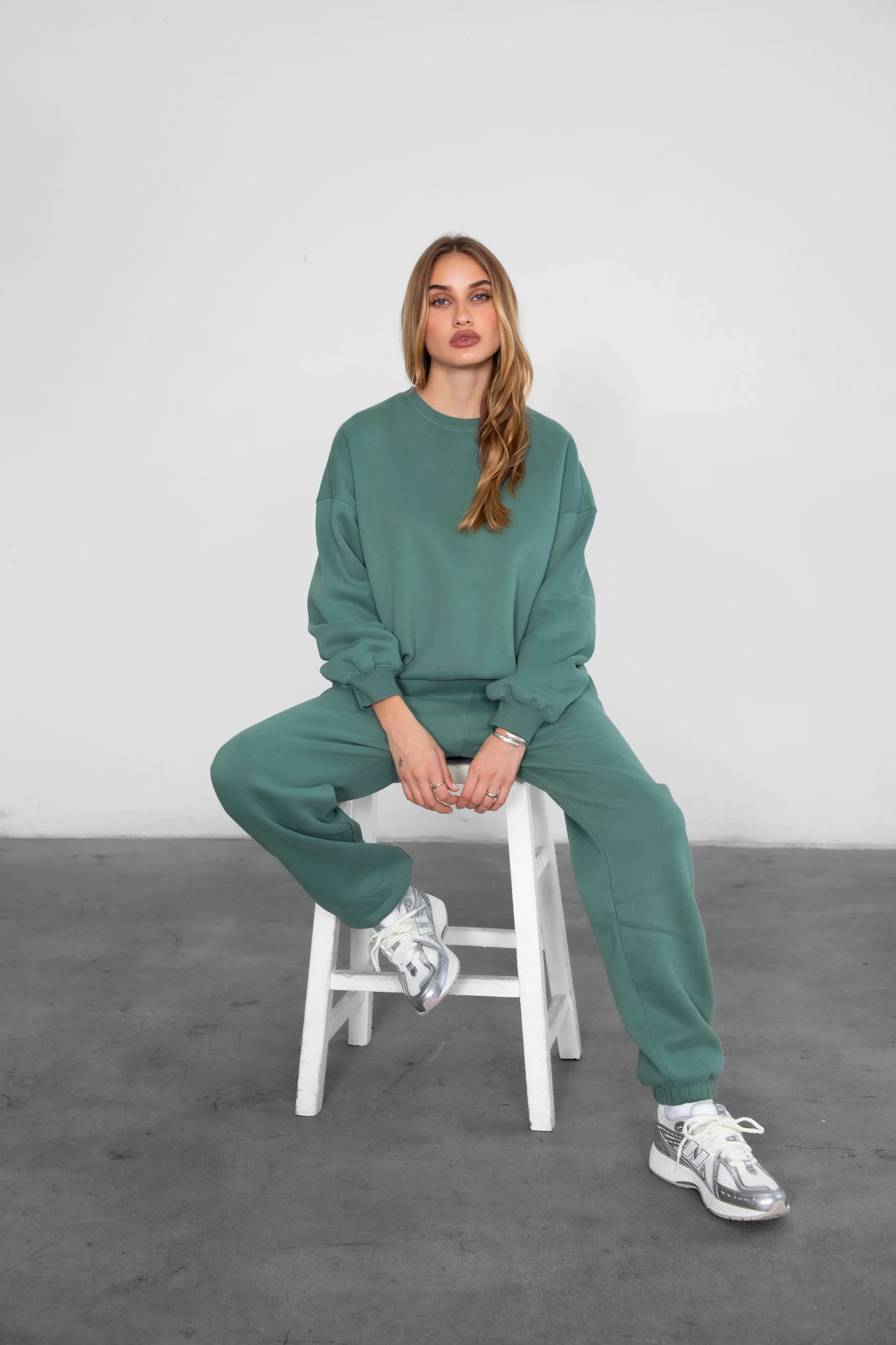 Varsity Plush Fleece Crew Neck Sweatshirt - Image 18