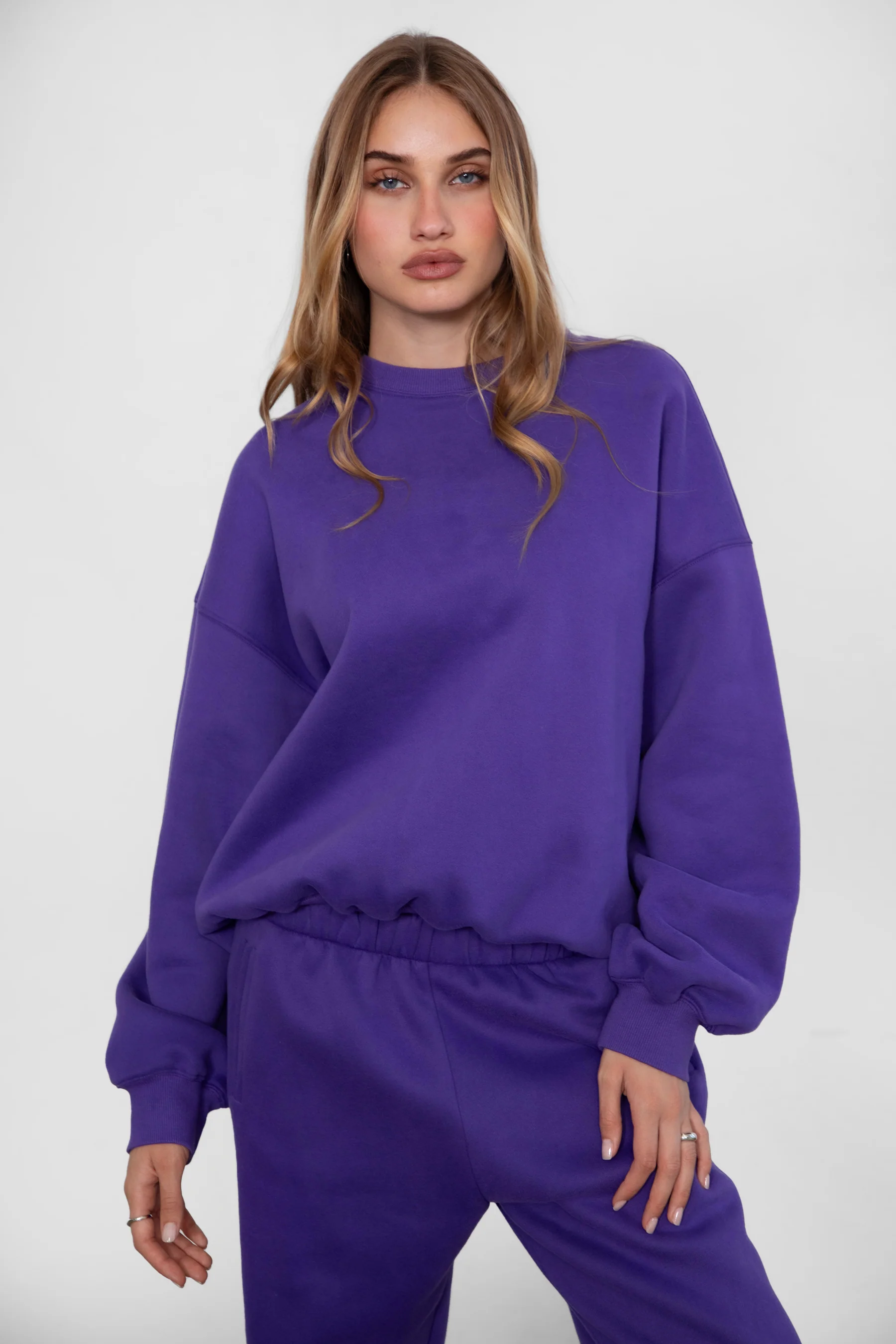 Varsity Plush Fleece Crew Neck Sweatshirt - Image 33