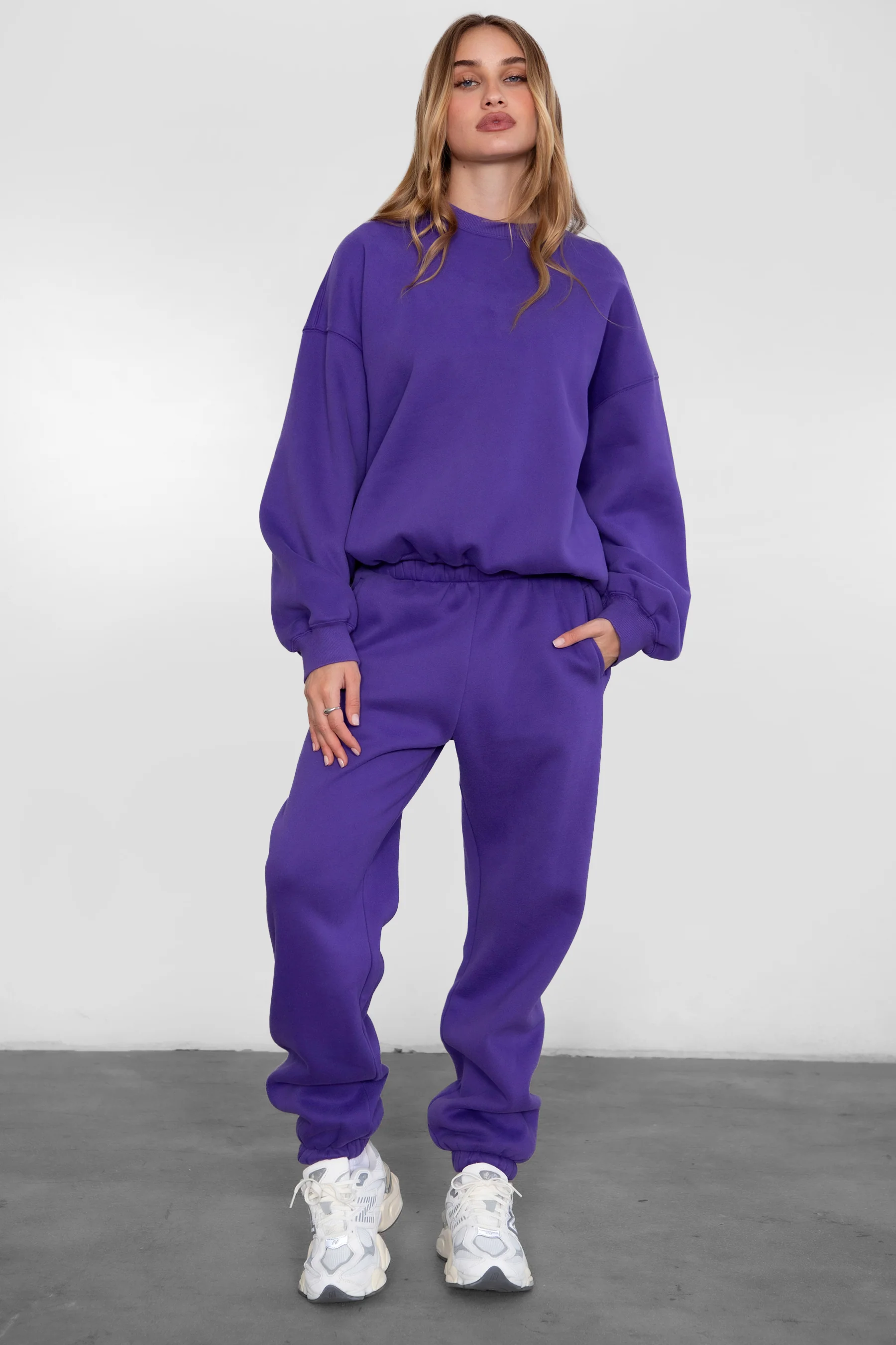 Varsity Plush Fleece Crew Neck Sweatshirt - Image 36