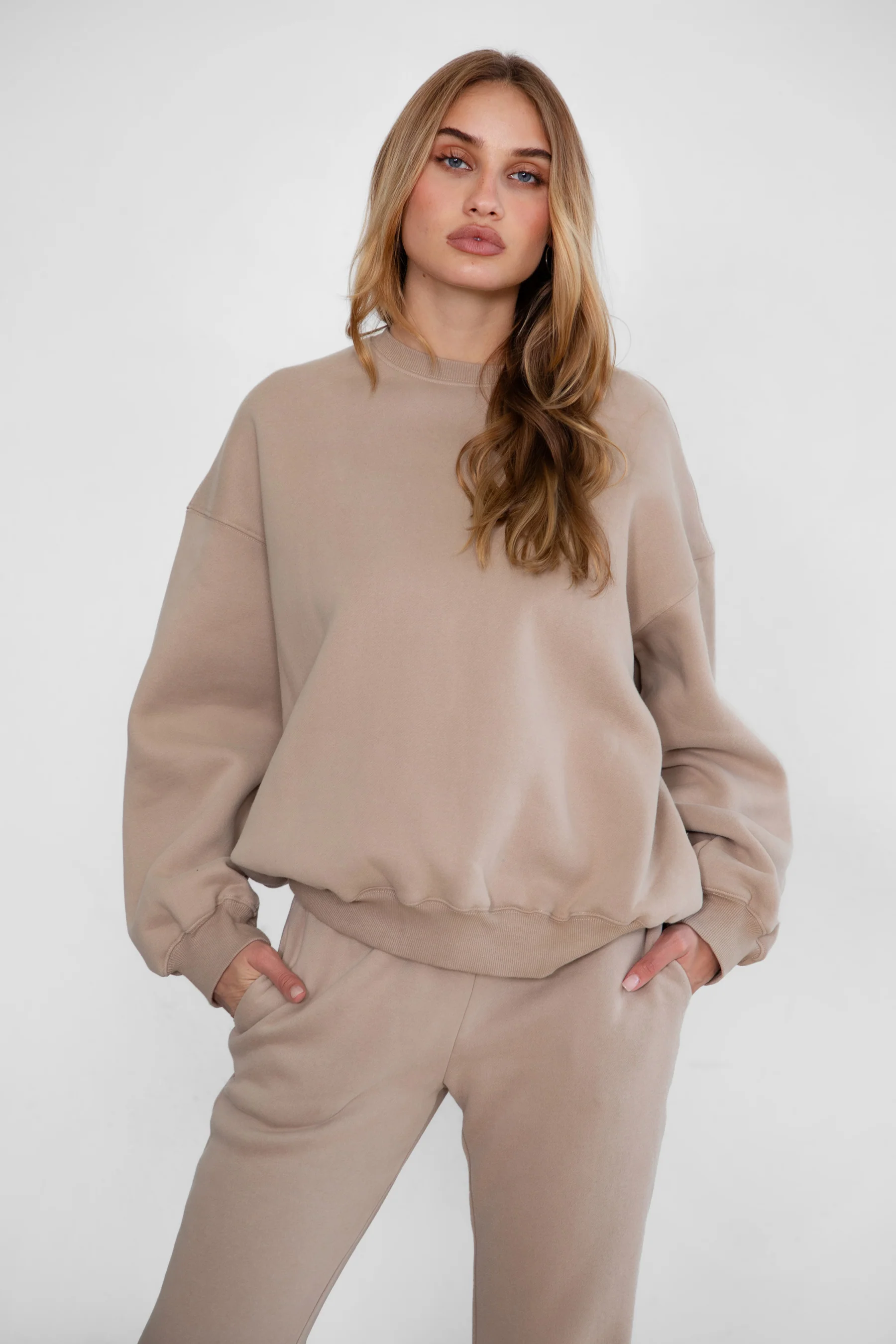 Varsity Plush Fleece Crew Neck Sweatshirt - Image 59