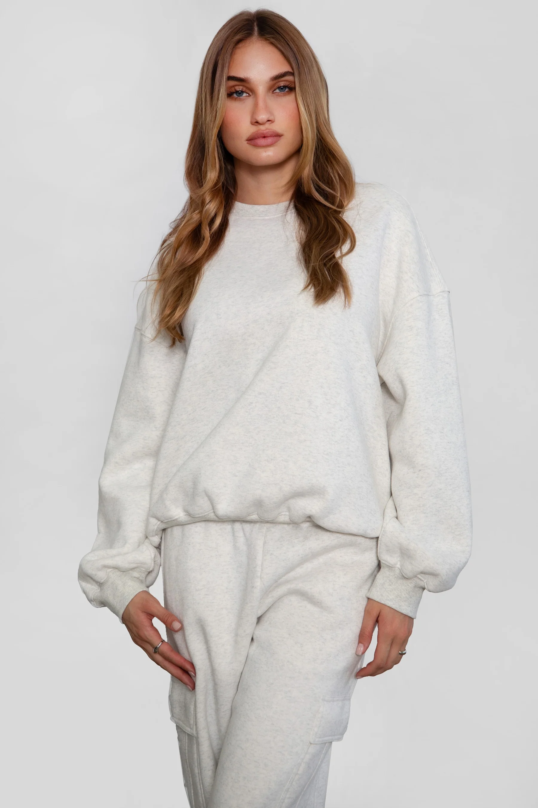 Varsity Plush Fleece Crew Neck Sweatshirt - Image 65