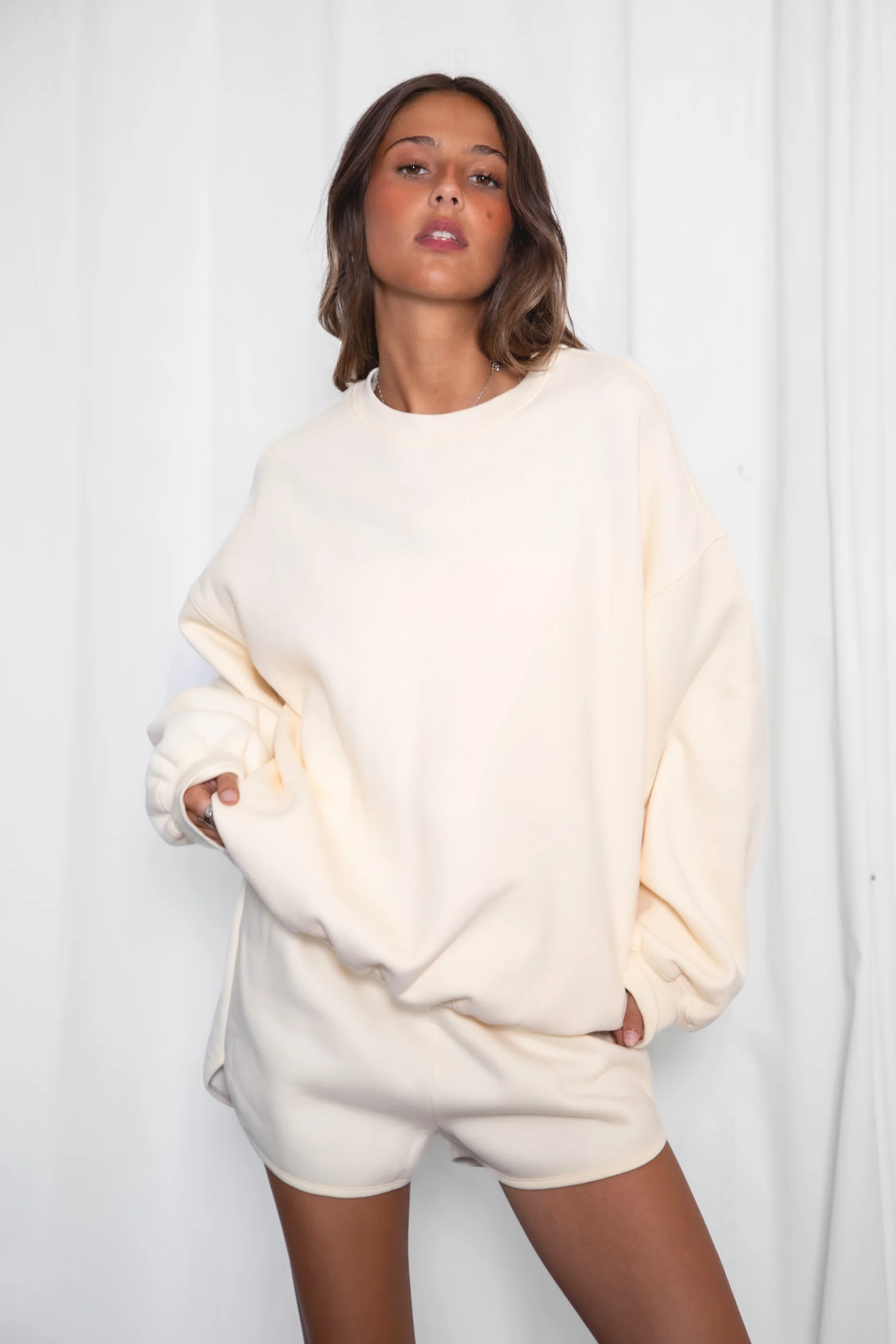 Varsity Plush Fleece Crew Neck Sweatshirt - Image 91